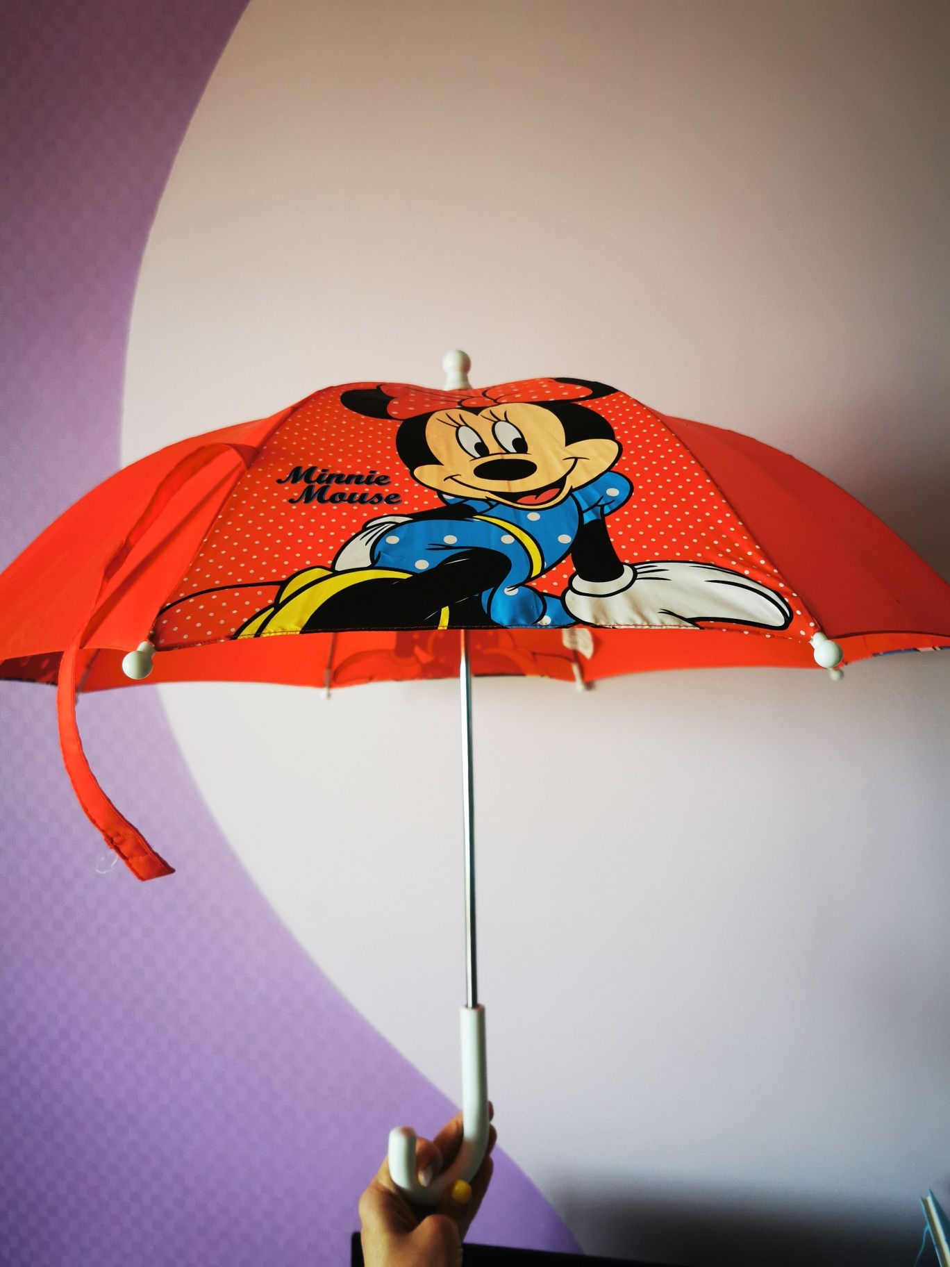 Disney оригинал детский зонт 60см красный Микки Мини Маус Minnie Mouse
