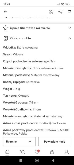 Czółenka damskie 39