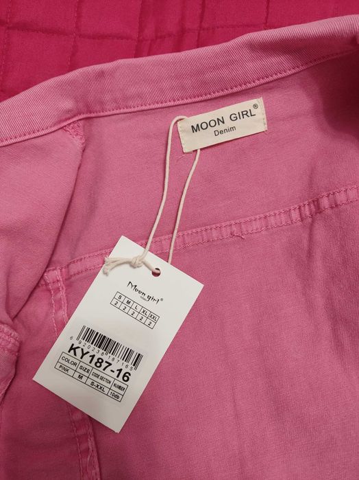 Kurtka jeansowa różowa