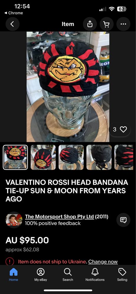 Valentino Rossi Head Bandana