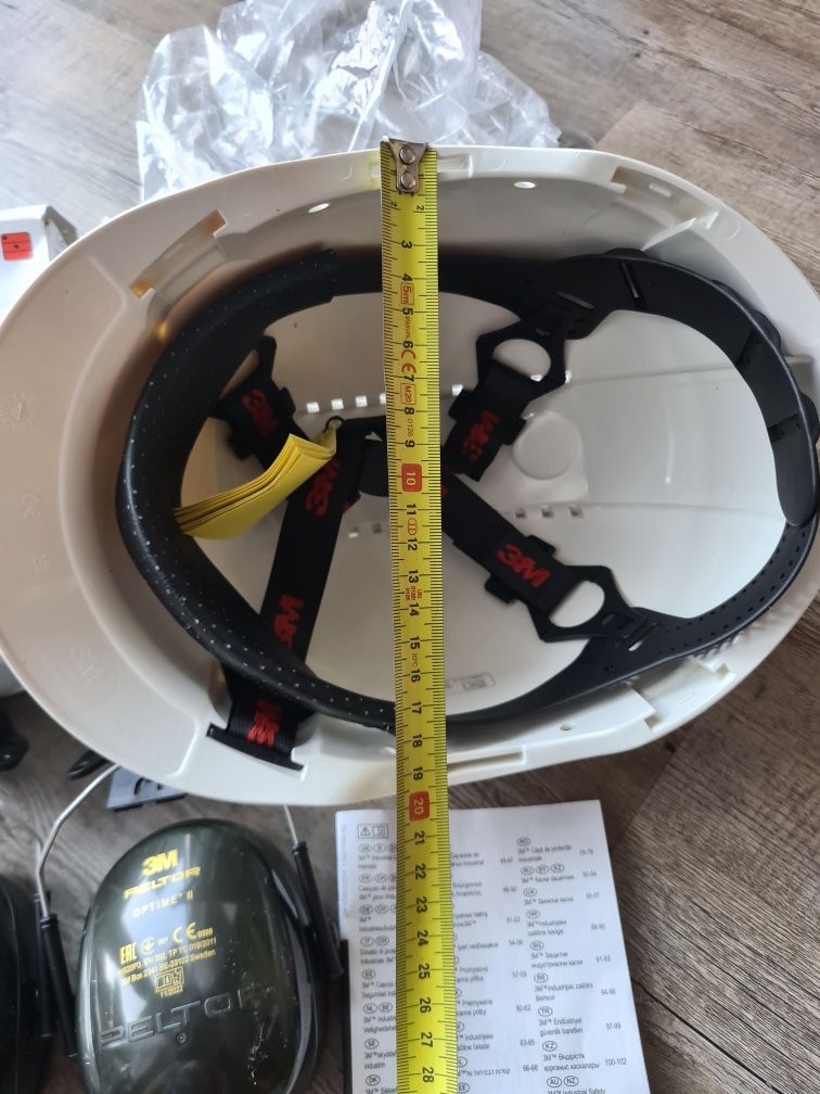 Nowy zestaw kask nauszniki ochronne 3M peltor optime
