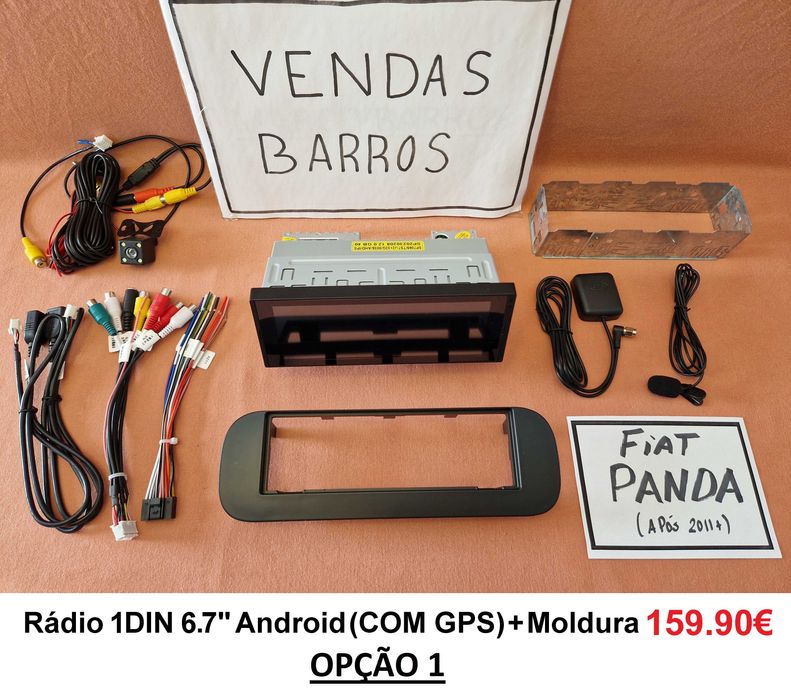 Rádio 2DIN • Fiat PANDA (2003 a 2023) • Android 169/319 GPS