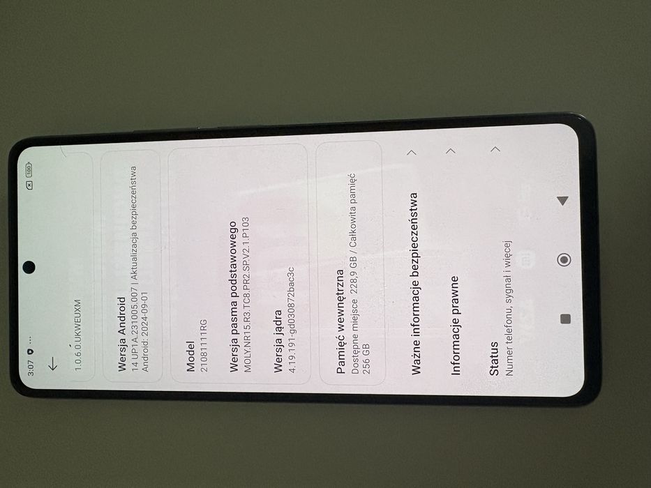 Xiaomi 11T  256GB/8+4 GB RAM używany