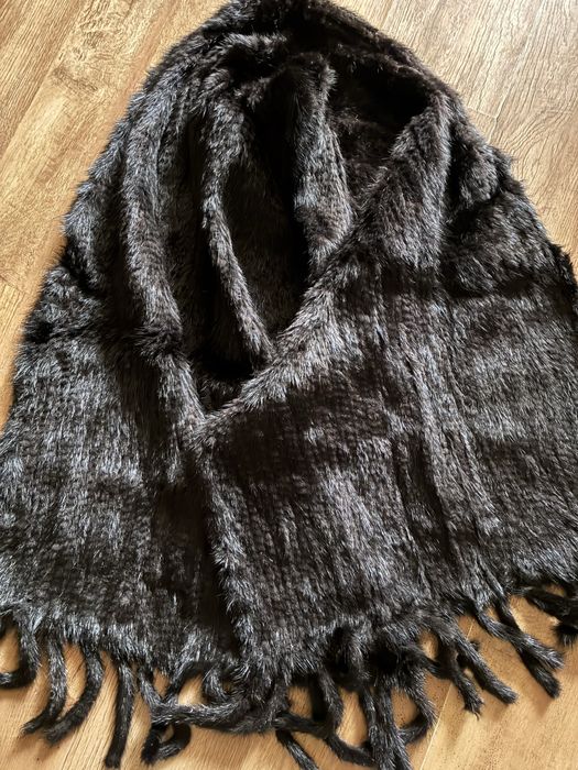 Шарф норковый длинный