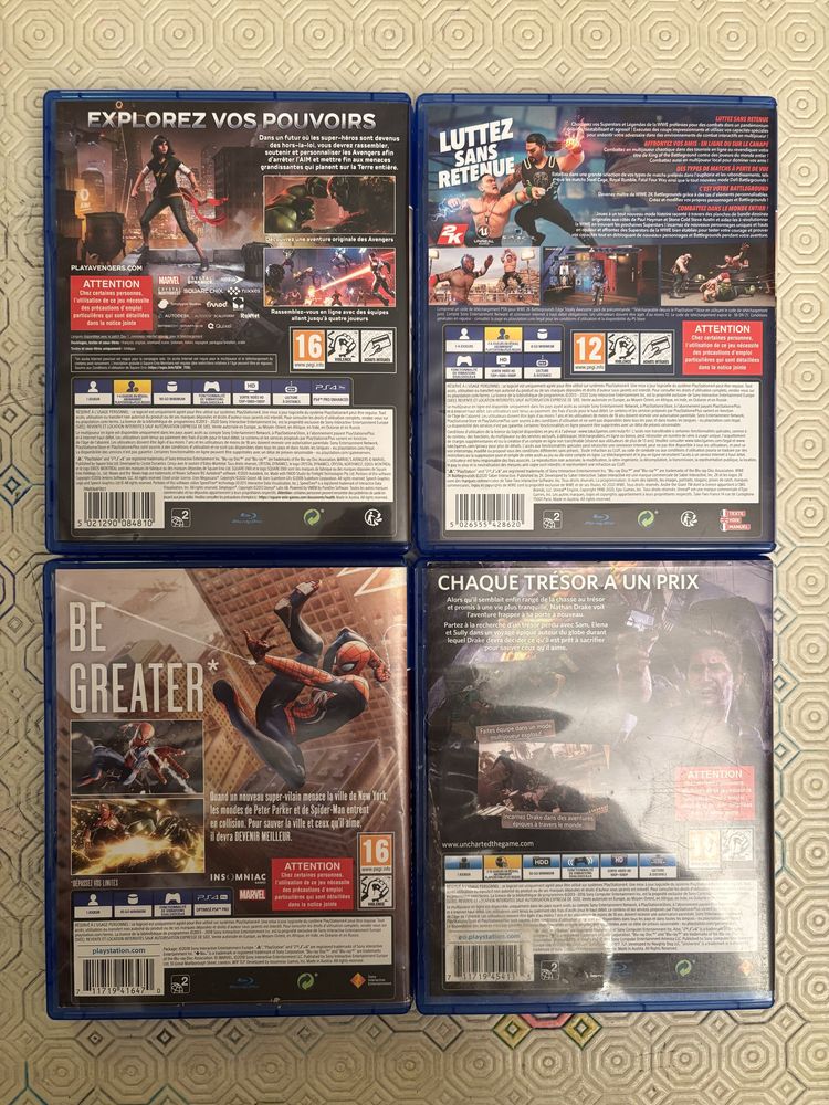 Coleção de jogos PS4