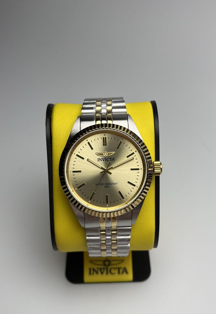 Invicta 29382, годинник золотистий циферблат, чоловічий годинник