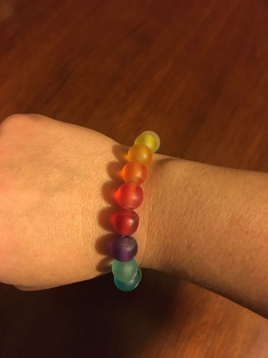 LGBTQI Rainbow ręcznie robiona bransoletka z balijskich koralików