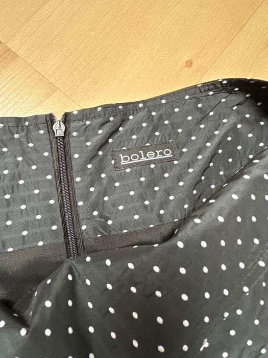 Spódnica granat w kropki midi Bolero