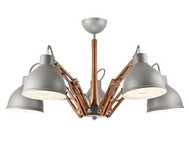 Szara lampa wisząca sufitowa Lamkur LM-5.96 Marcello