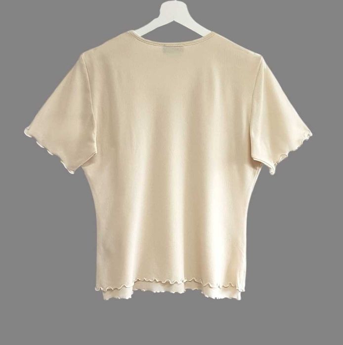 Damska bluzka ecru z krótkim rękawem Gerry Weber 36/38 S/M