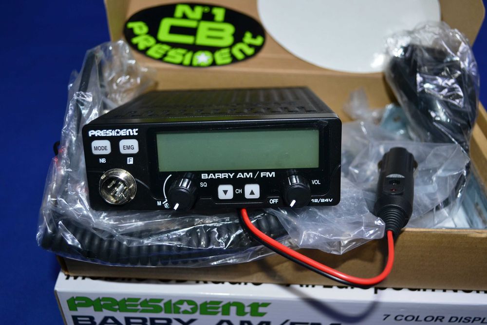 CB Radio PRESIDENT BARRY ASC 12/24V - NOWE - Oryginał -
