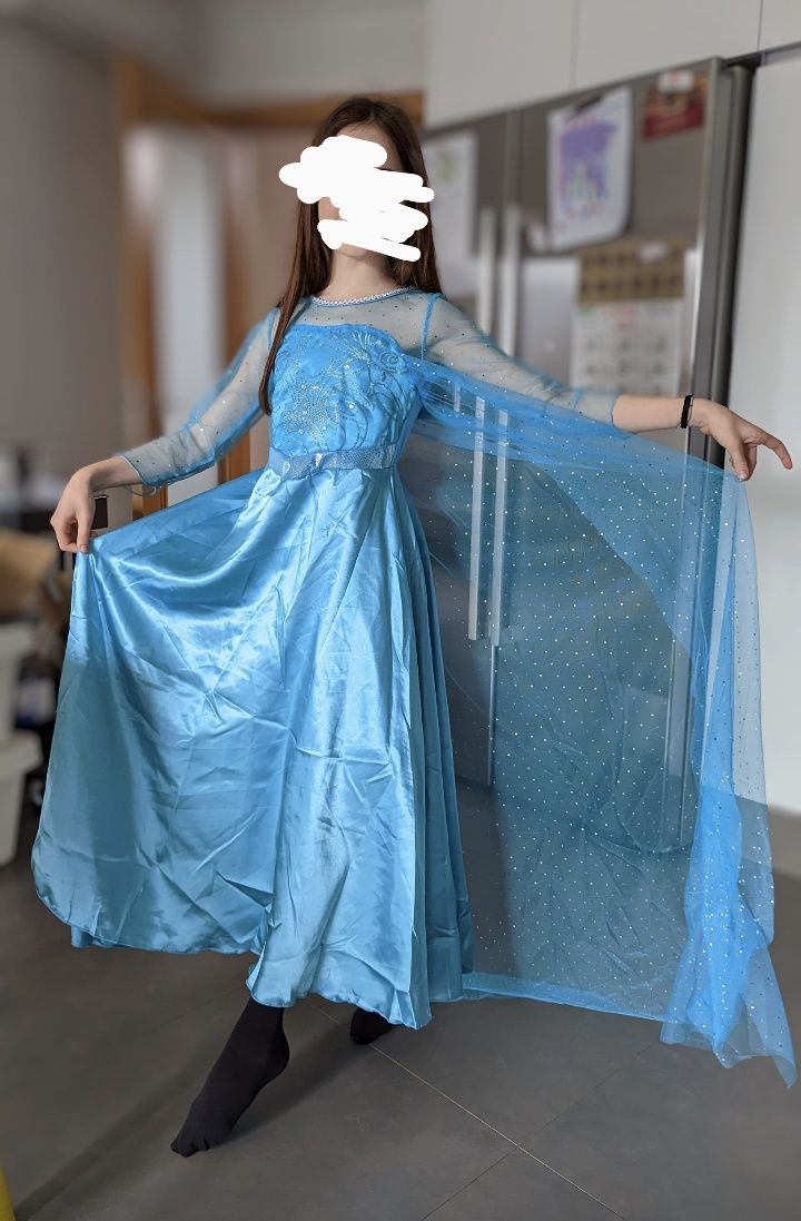 Vestido/disfarce Elsa Frozen 10 anos - NOVO