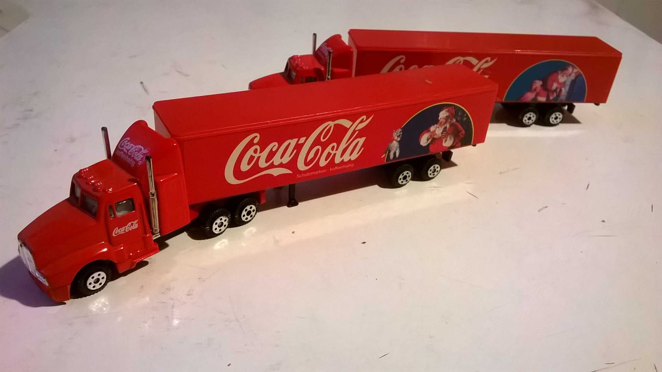 ciężarówki coca cola 2 szt; skala 1:87 - konwersja Idą Święta