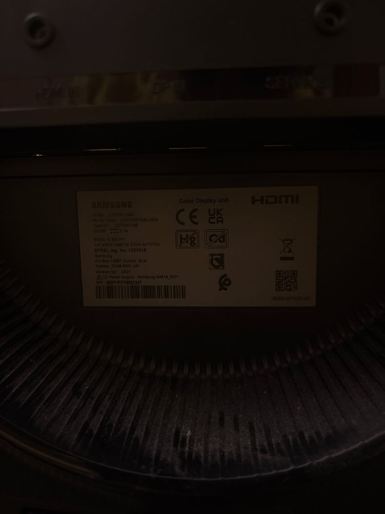 Ecrã Gaming curvo Samsung Odissey G5 ‘27