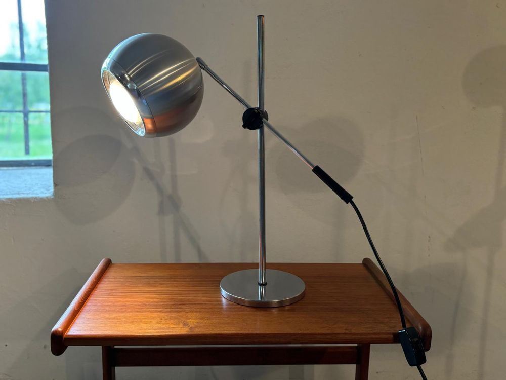 Lampa biurkowa Space Age marki Fischer Leuchten, Niemcy lata50.vintage