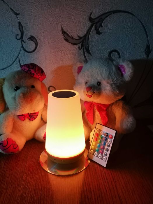 Акумуляторна Led лампа з датчиком руху, Лампа нічник 13 кол. пульт ДК.