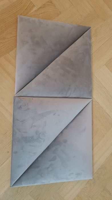 4 panele tapicerowane szare