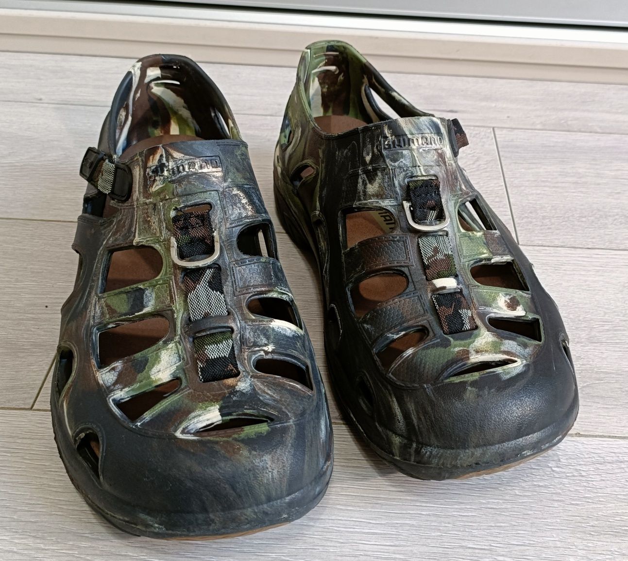 Męskie buty wędkarskie Shimano Evair Khaki Camo roz.45,5