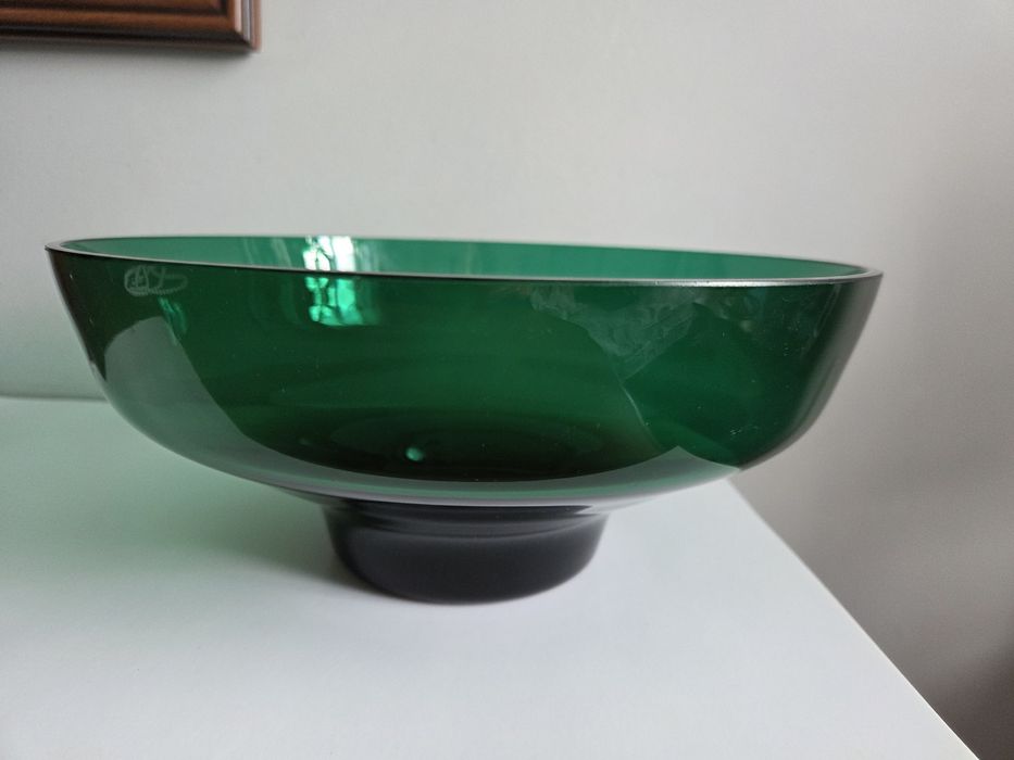 Misa patera na owoce zielona szmaragdowa duża