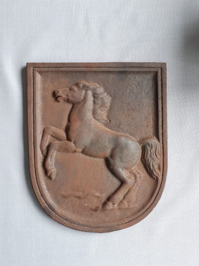 Antyk obraz żeliwo płaskorzeźba oryginalna relief