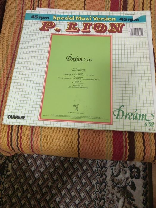 P.Lion-Dream, 12"Maxi singiel winylowy Italo disco