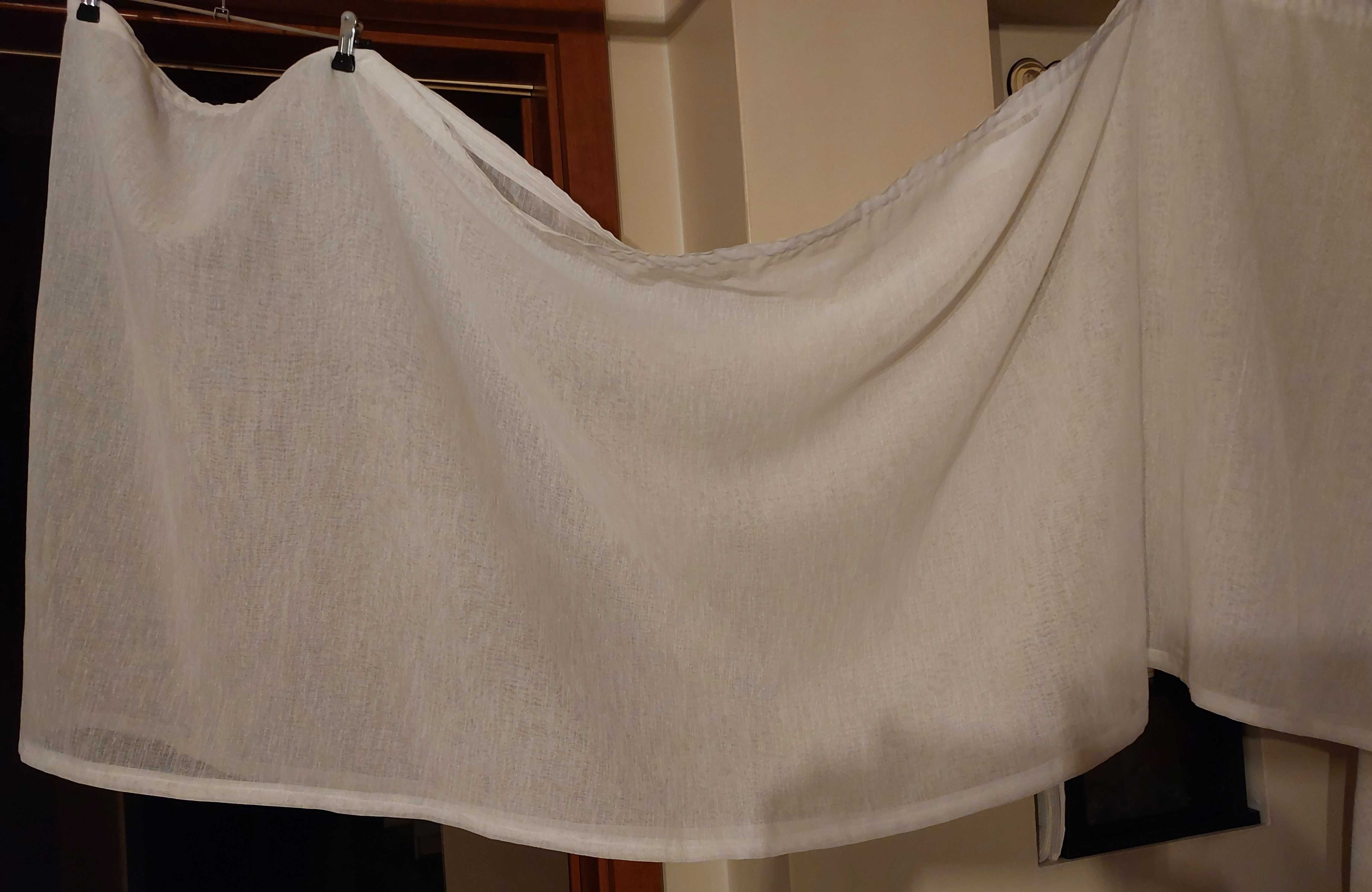 Lambrekin/firanka płótno jak bawełna wys.76 cm szer.600 cm  śmie./krem