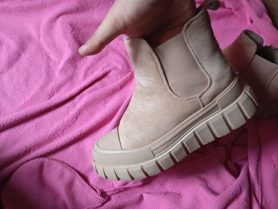 Ботинки женские зимние замшевые сапоги угги р38