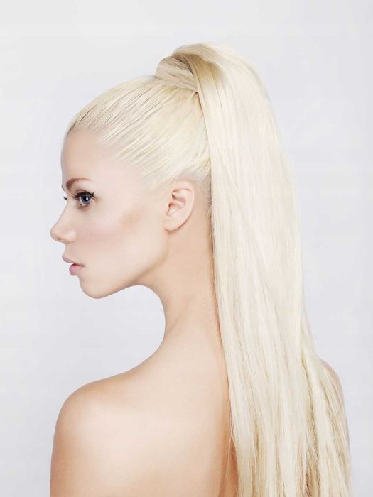 Dopinka Kucyk 50-55 cm Kuc Doczepiany gęsty Włosy Naturalne