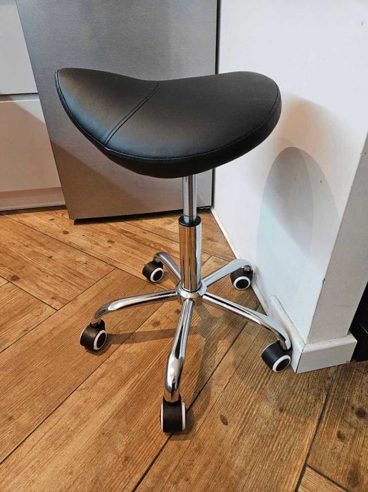Nowy Stołek Krzesło Taboret Obrotowy Na Kółkach Kosmetyczny Fryzjer