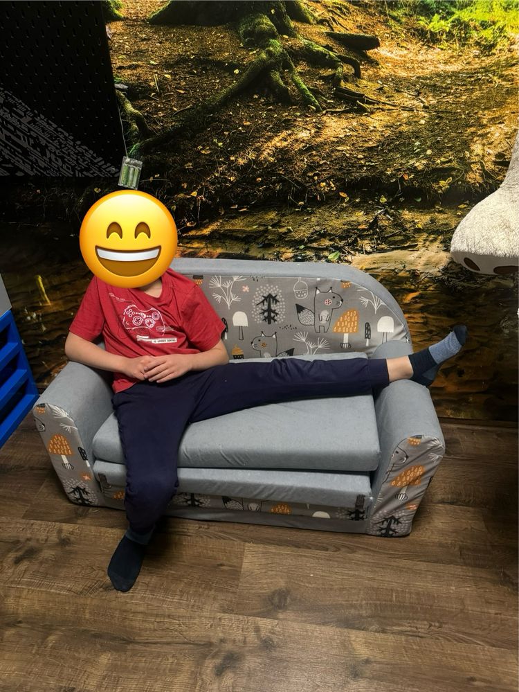 Sofa rozkladana dla dziecka, materac, lozko