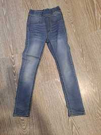 Spodnie 110 116 jegginsy h&m jeans leginsy elastyczne zestaw