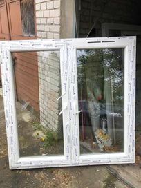 Okno PVC Gealan z nawiewnikiem 1450 x 1430 białe R+RU