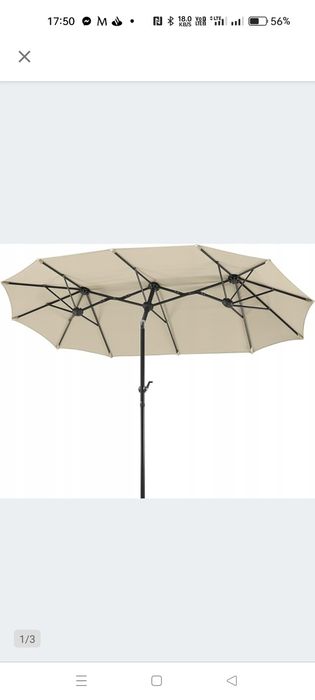 Parasol ogrodowy podwójny Salerno 300x150cm Wrocław Zapraszam