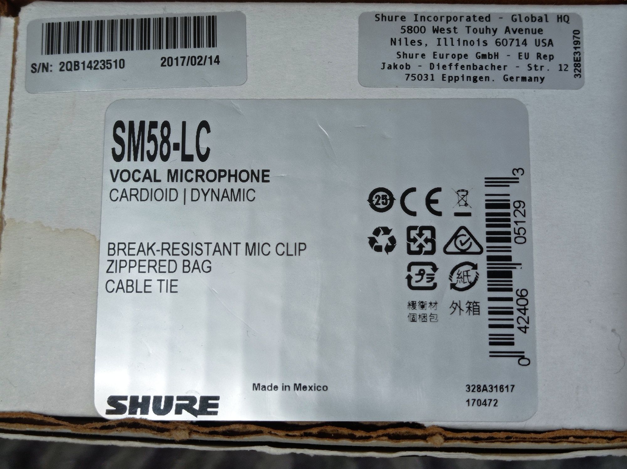 Микрофон SHURE SM 58 оригінальний