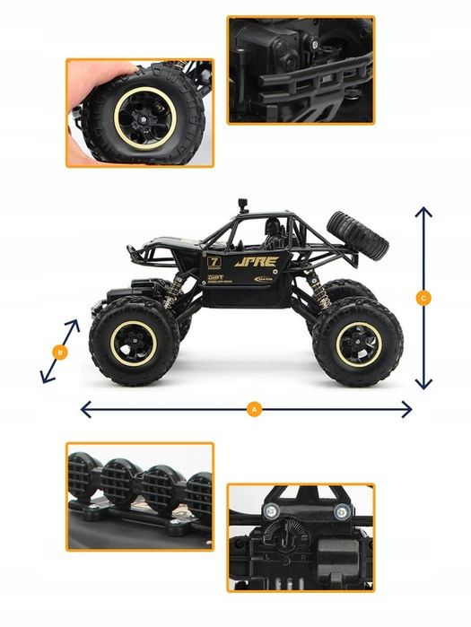Samochód Zdalnie Sterowany Rc Na Pilot Terenowy Auto Autko 4x4 Off Roa