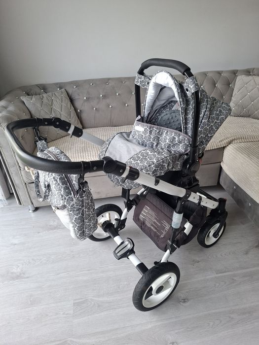 Wozek 3w1 4w1 siwy szary uniwersalny Adbor wysyłka