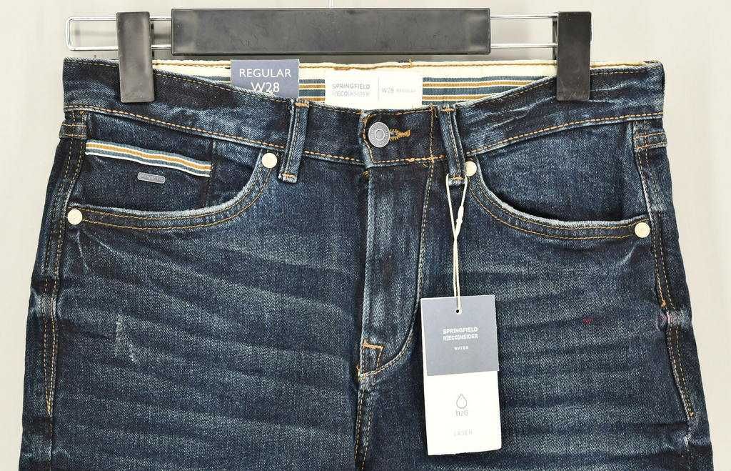 Męskie jeansowe spodenki Springfield W28  R(eco)nsider water H2O laser