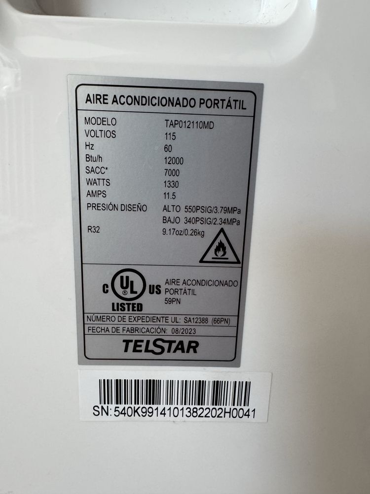 Klimatyzator przenośny Telstar 12000 BTU - na części, Mokotów