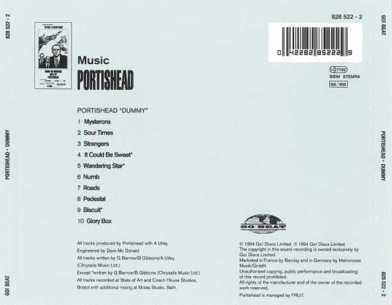 Portishead         CD Dummy     downtempo trip hop
