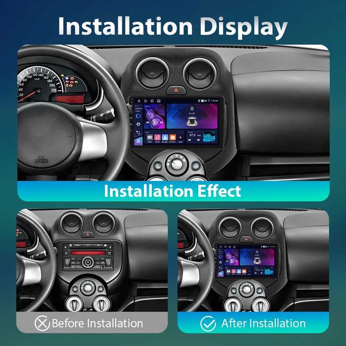 Radio Android 13 Nissan Micra 2010/2017  gps wifi