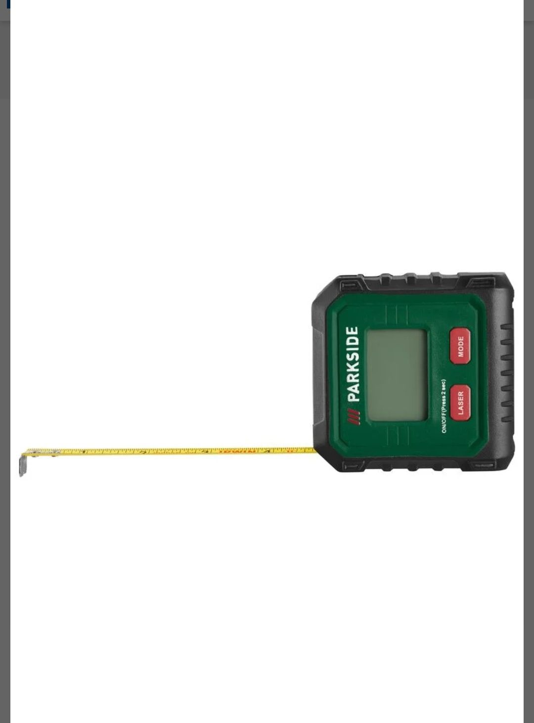 Medidor de distância a laser com fita métrica de 4 V parkside