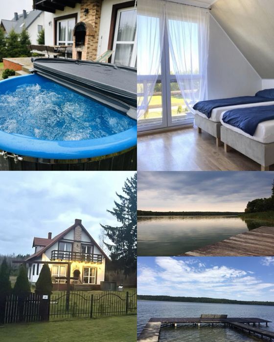 Domek nad jeziorem z jacuzzi 10/12 osób,na Mazurach