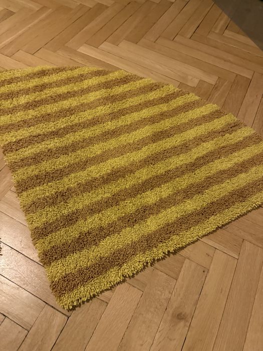 Dywaniki IKEA półokrągłe narożne, żółto-brązowe, komplet 2 szt