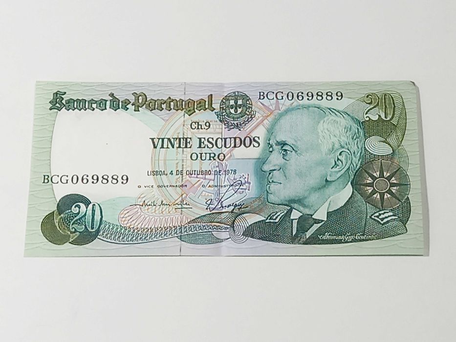 Nota de 20 Escudos / Almirante Gago Coutinho (1978) - BCG 069889