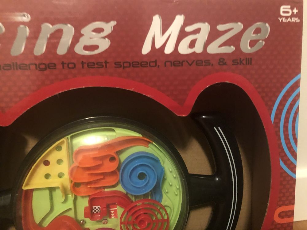 Racing Maze gra zręcznościowa, kierownica labirynt z kulka na czas- 6+