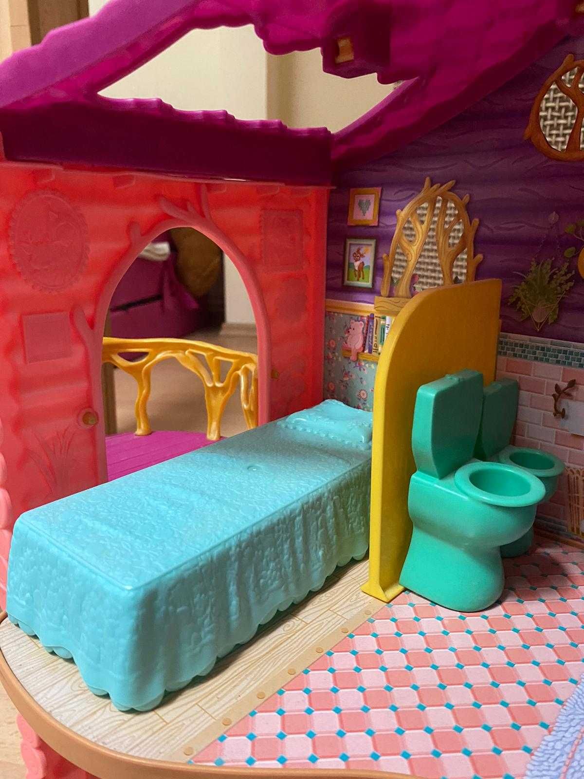 domek Enchantimals + 7 lalek, w bardzo dobrym stanie
