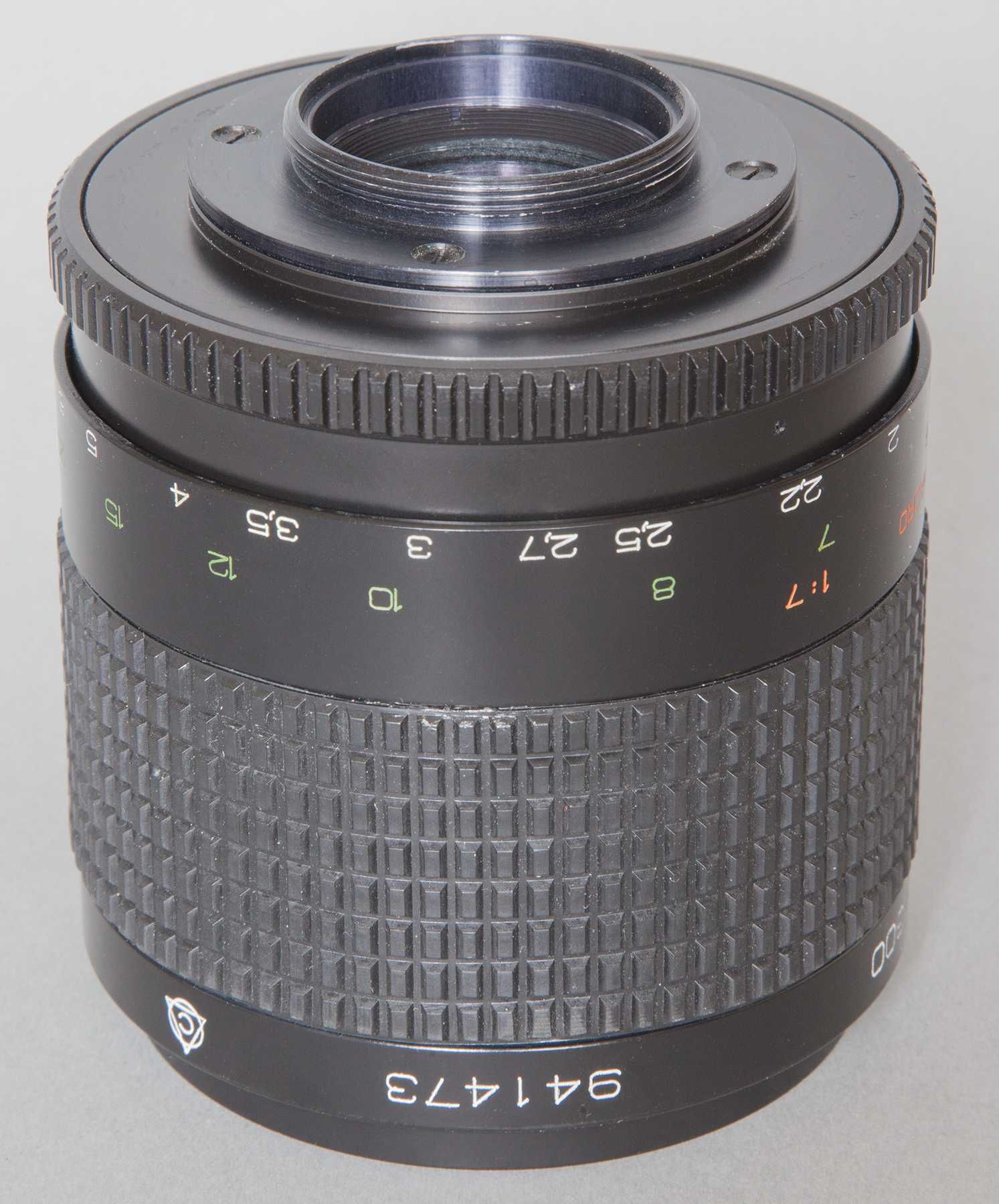 Ładny rzadki obiektyw lustrzany MC Rubinar Makro 300mm/4,5, gwint M42