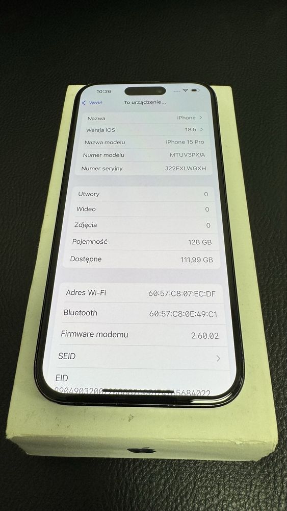 iPhone 15 Pro czarny 128 gb