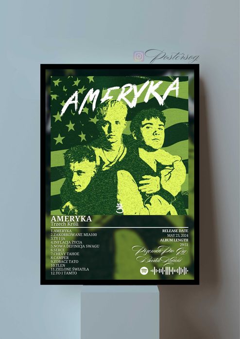 Genzie Trzech króli Ameryka plakat w ramce obraz a3 OPIS