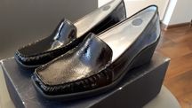 stylowe damskie buty Anne Klein ! koturny skóra z USA